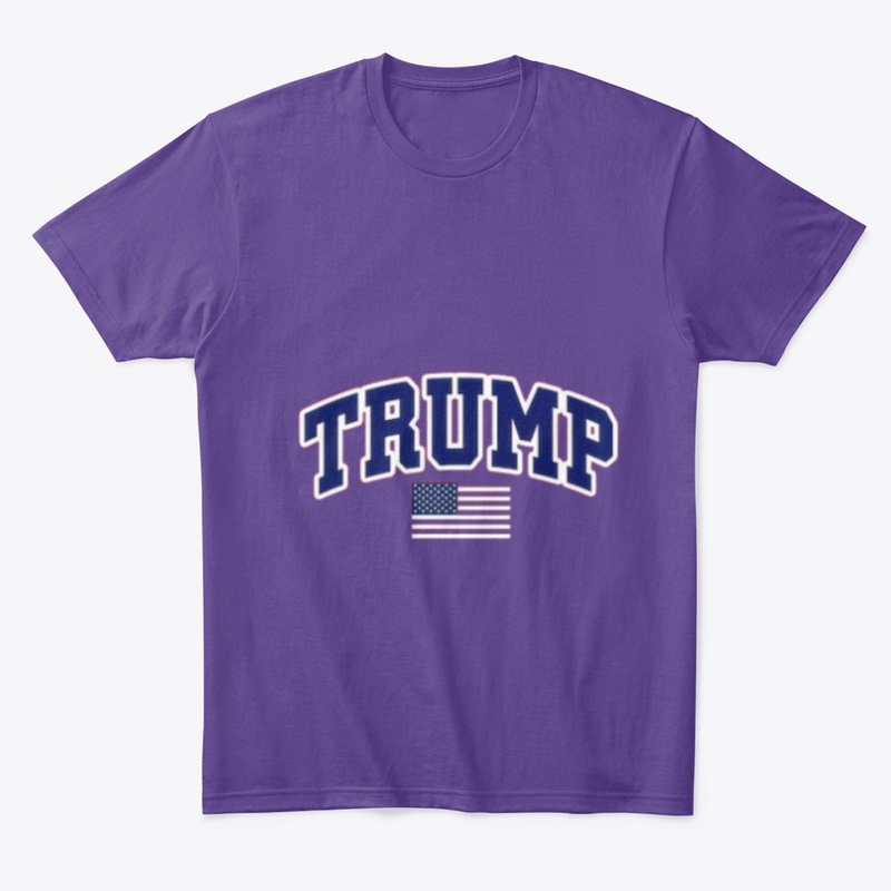 Trump and flag