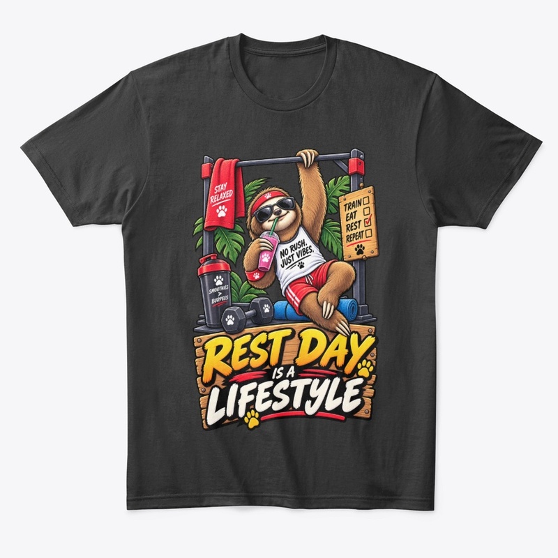Rest Day Is a Lifestyle Funny Sloth Gym