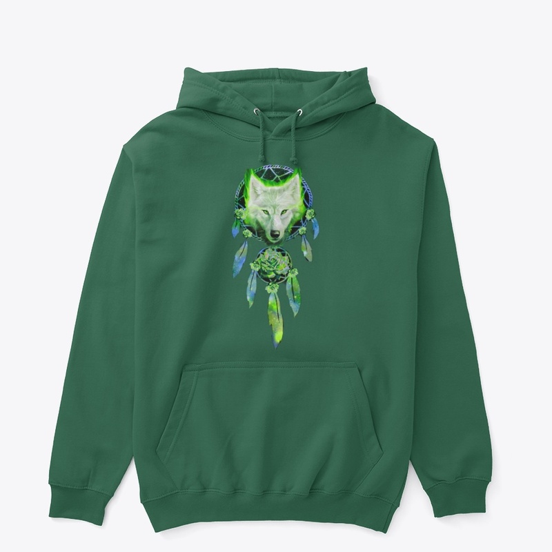 Dreamcatcher Wolf  green
