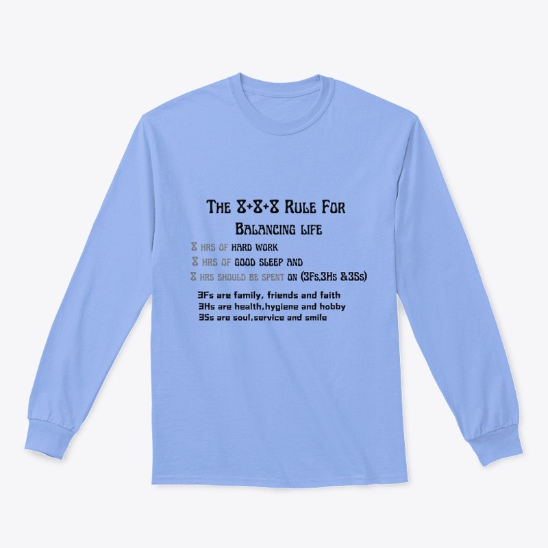 8+8+8 rule life balancing tshirt