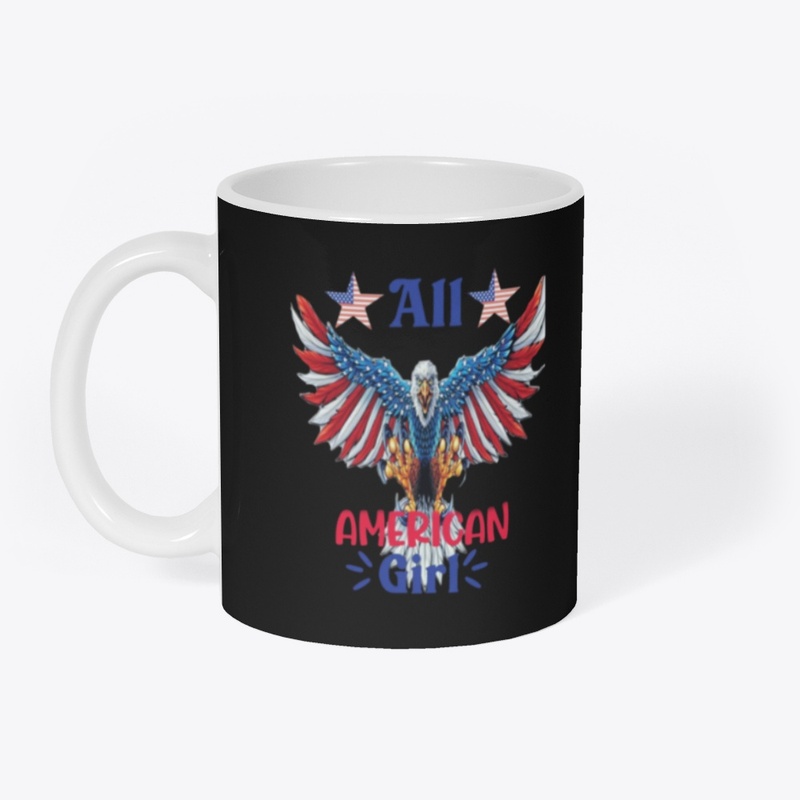 American Girl – Patriotic Eagle Art