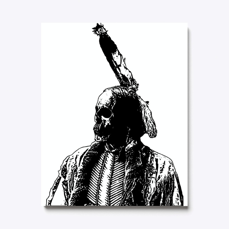 SITTING BULL - SKULL WITH HEADDRESS