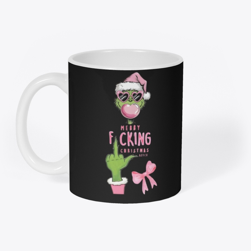 Funny Pink Christmas Attitude Art