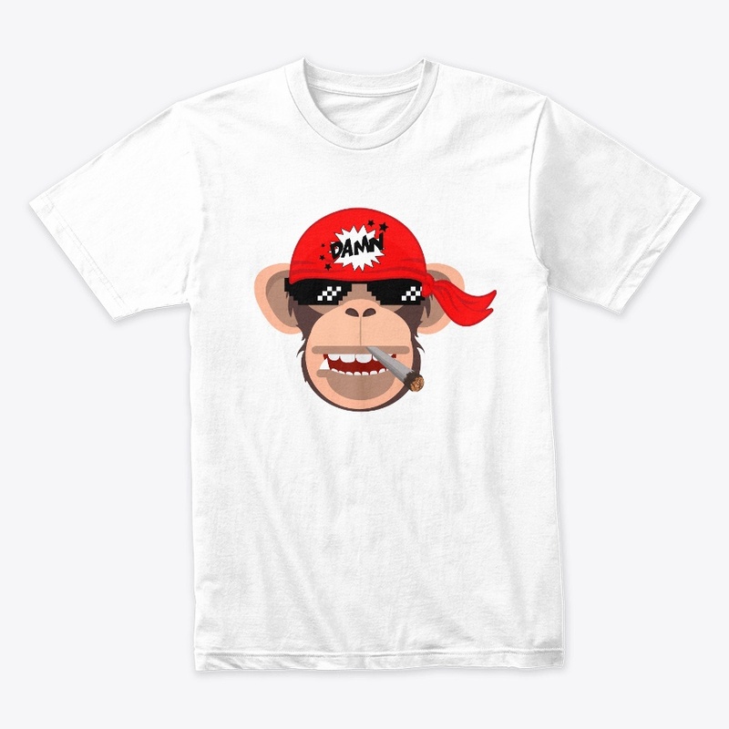  monkey wearing glasses, bandana.smoking
