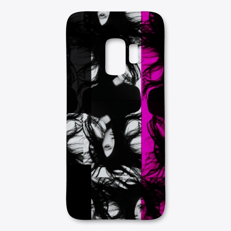 Woman Pink Yellow Pattern 