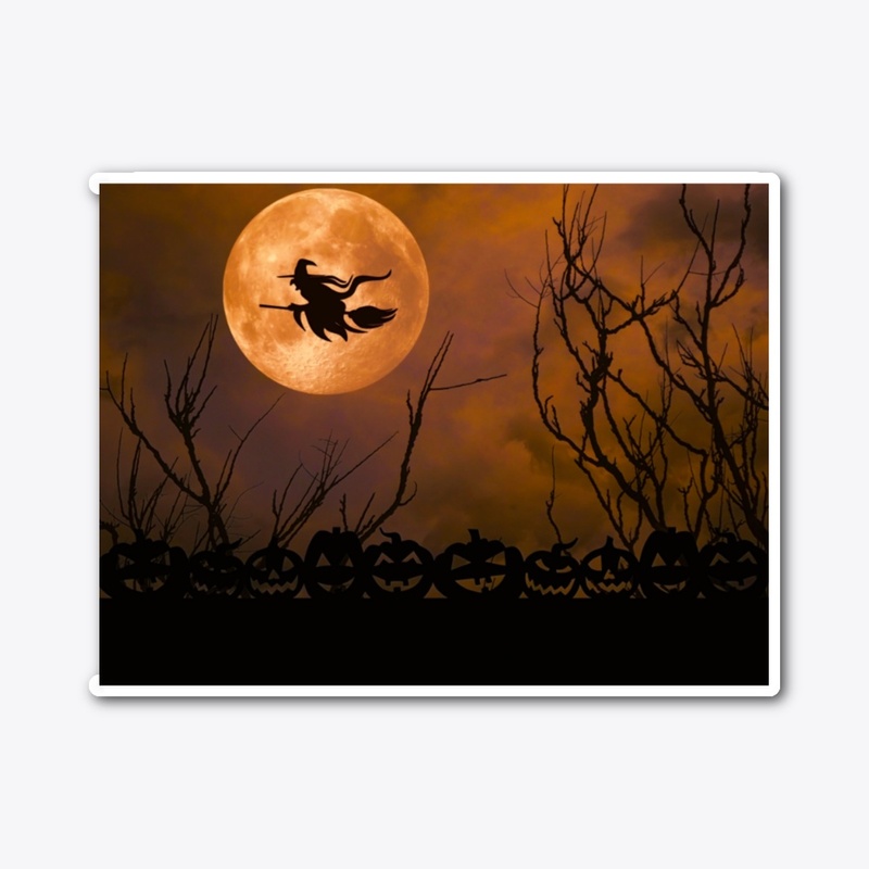 WITCHY RIDING THE ORANGE MOON