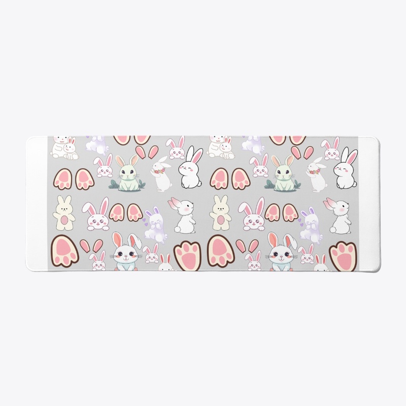 cool  seamless pattern rabbit 