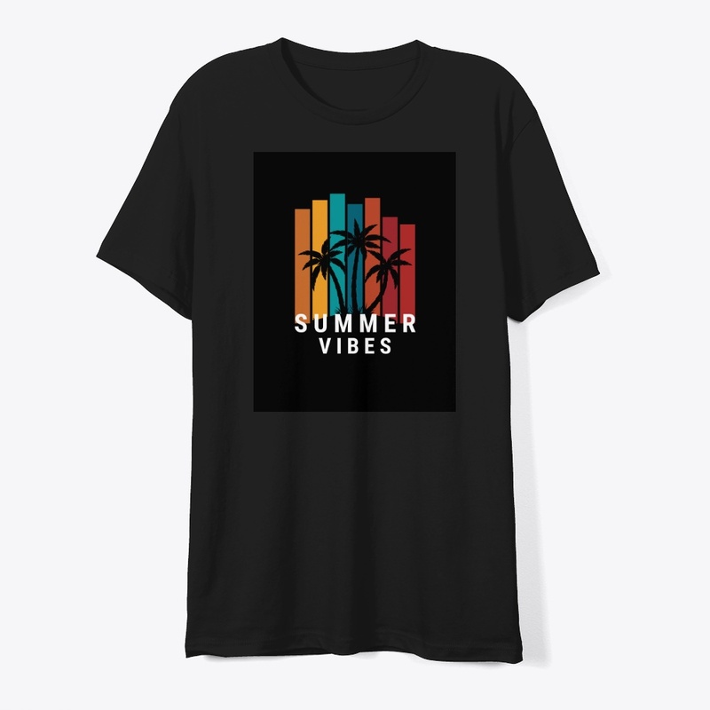 Black Yellow Summer Typography T-Shirt