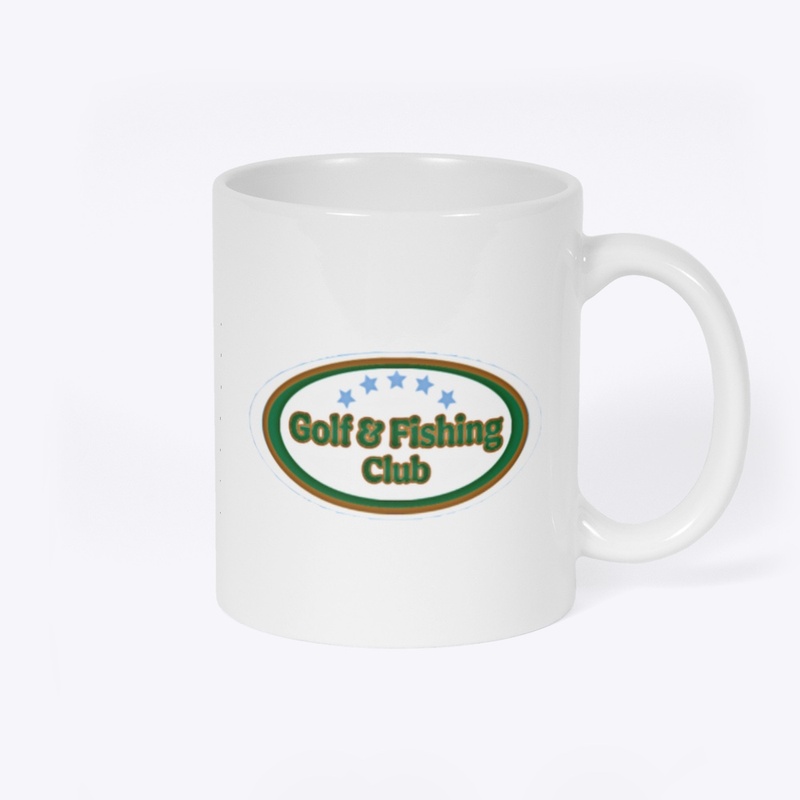 Golf &amp; Fishing Club coffee cup