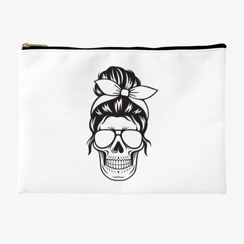 Skull messy bun accessories 