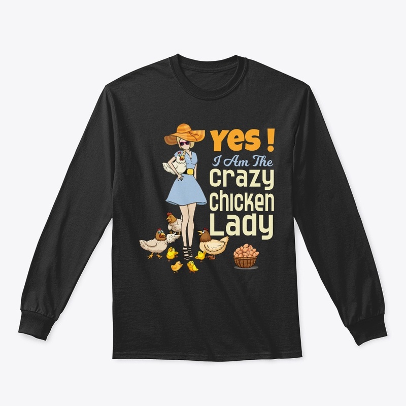 Funny Chicken Lady Gift, I'm Crazy Lady