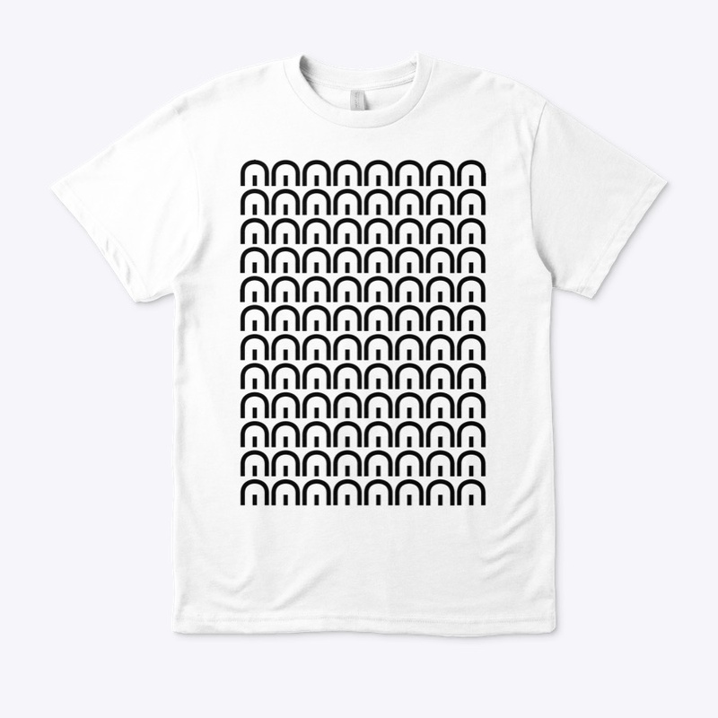 MegaMerch - Black Tiled Logo Tee