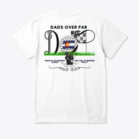 Dads Over Par Golf White Camiseta Back