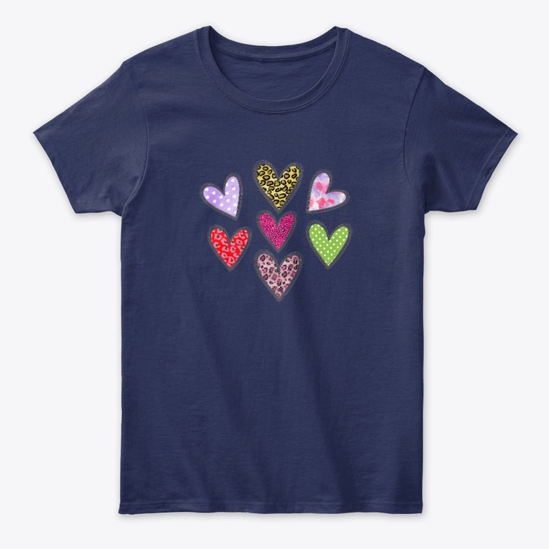 Heart shape t-shirt design