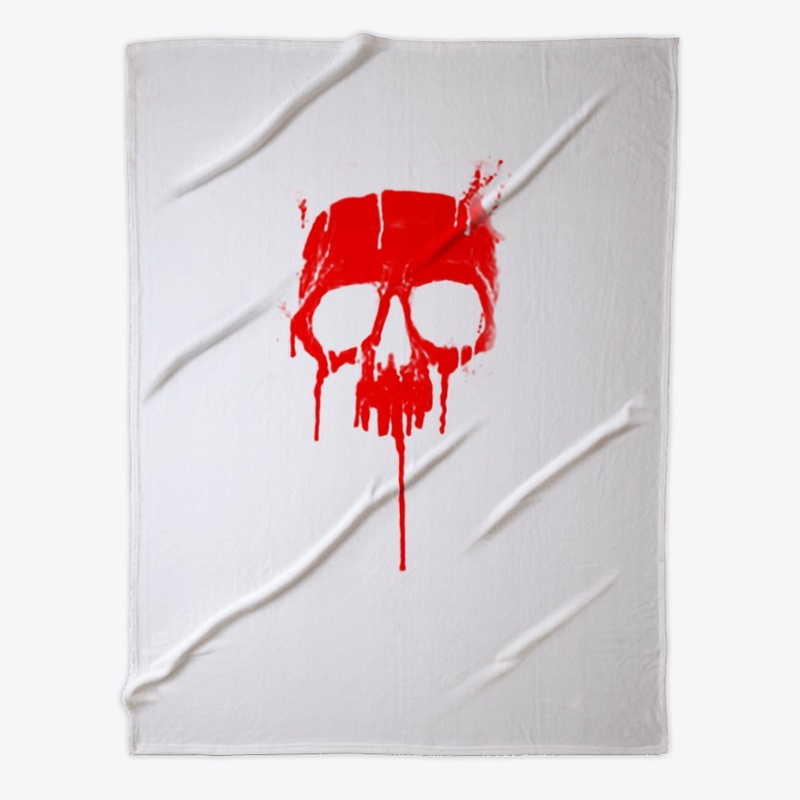 Classic Metal Graffiti Skull - Dripping