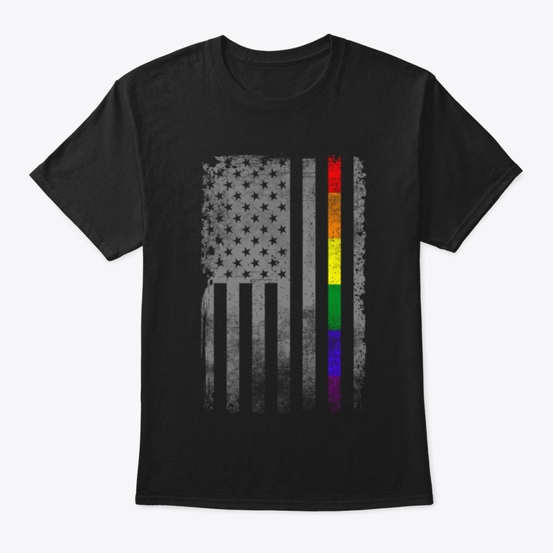 US FLag LBGT Thin Line LBGT Month