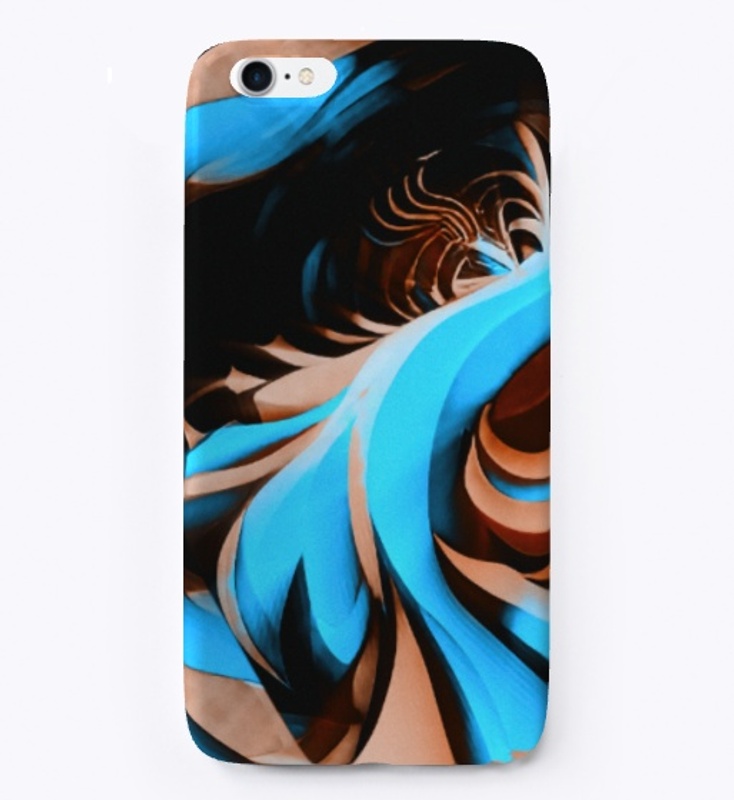 Turquoise Brown Abstract Pattern 