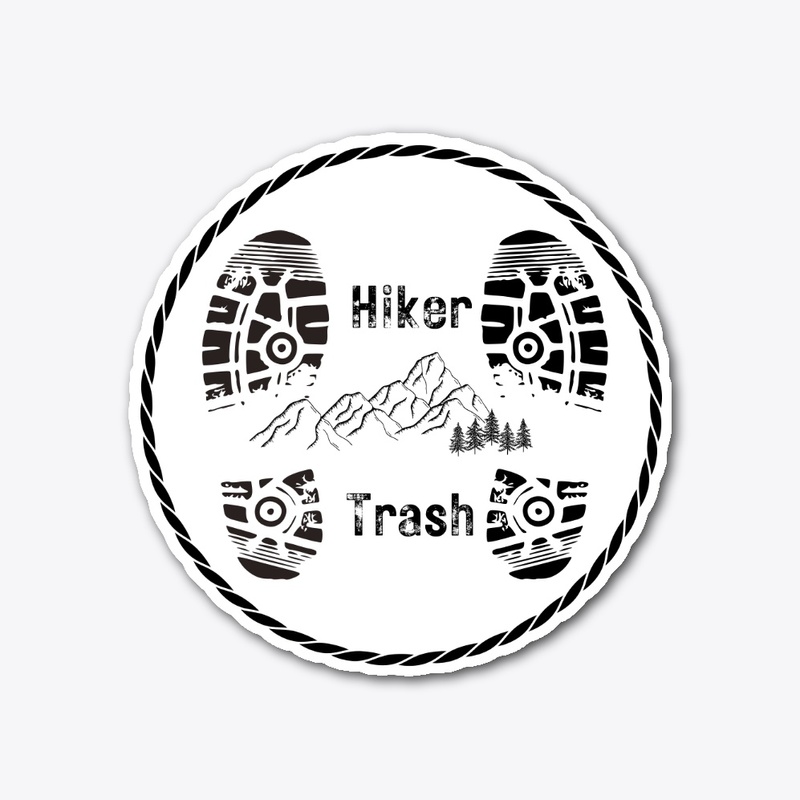 Bootprints in Mountains Hiker Trash Swag