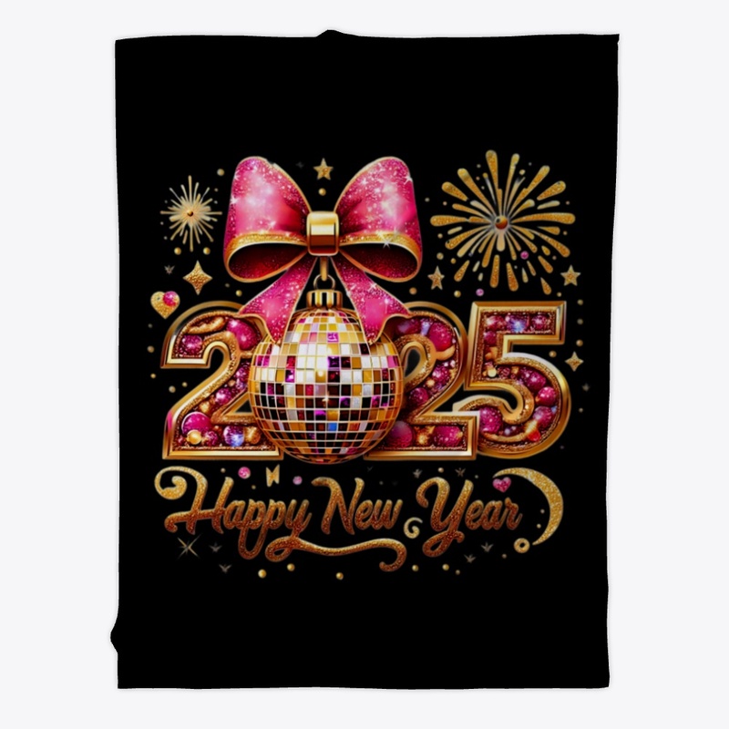 Sparkling New Year 2025 Gold