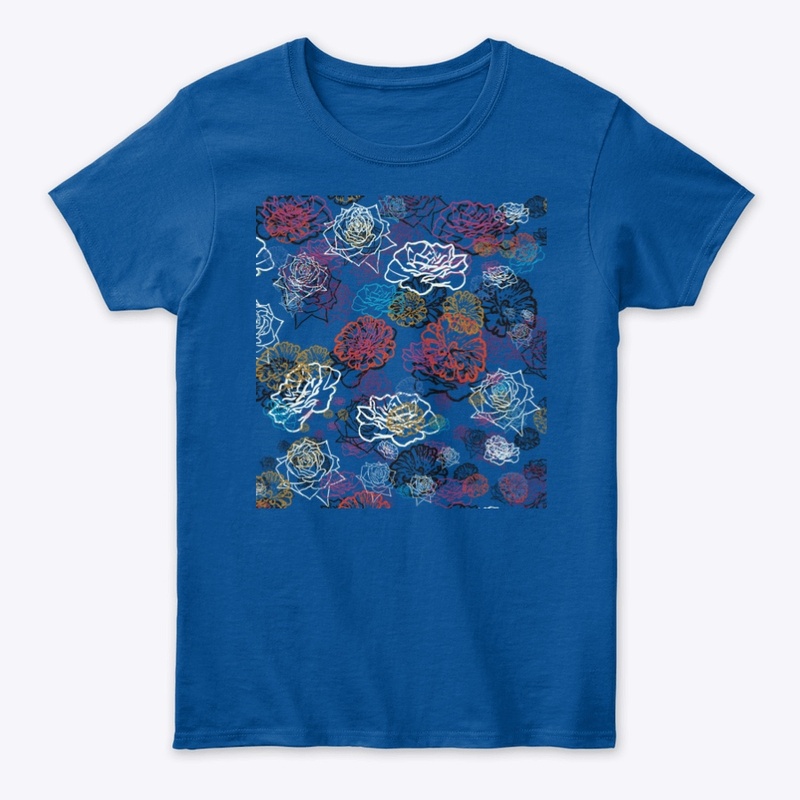 Zinnias and Roses
