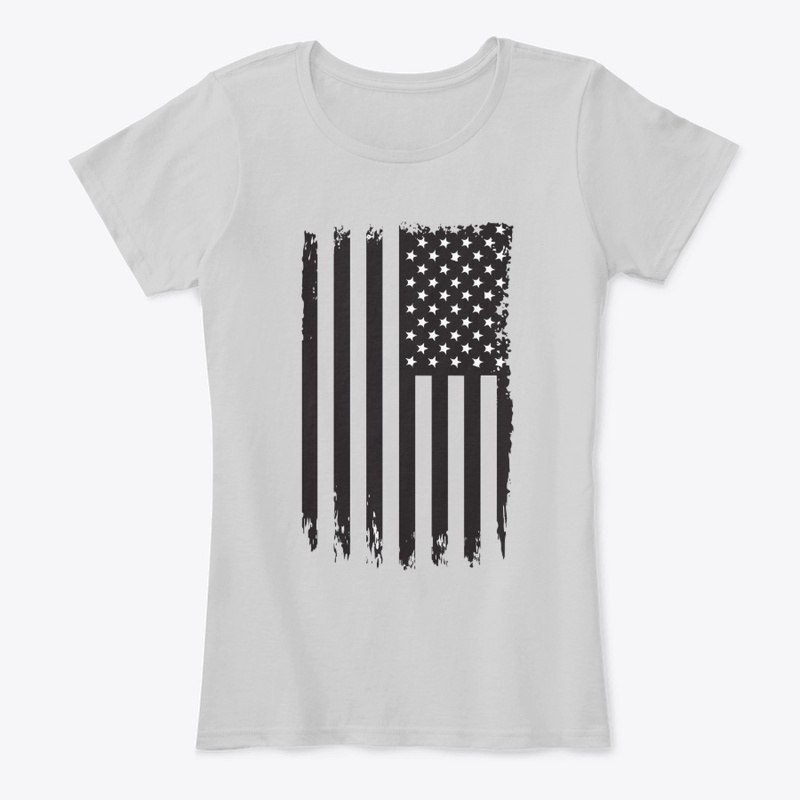Black White American Flag Shirts For Men