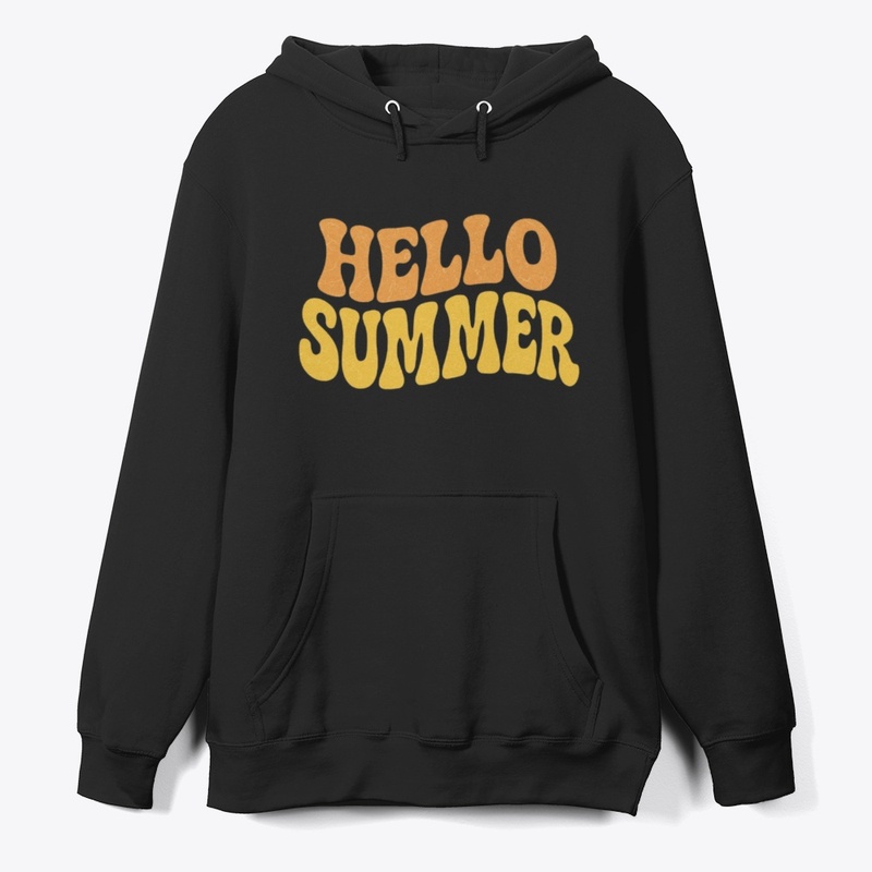 Retro Sunset "Hello Summer" Typography