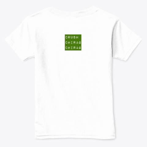 The  Crush & Vlogs White  T-Shirt Back