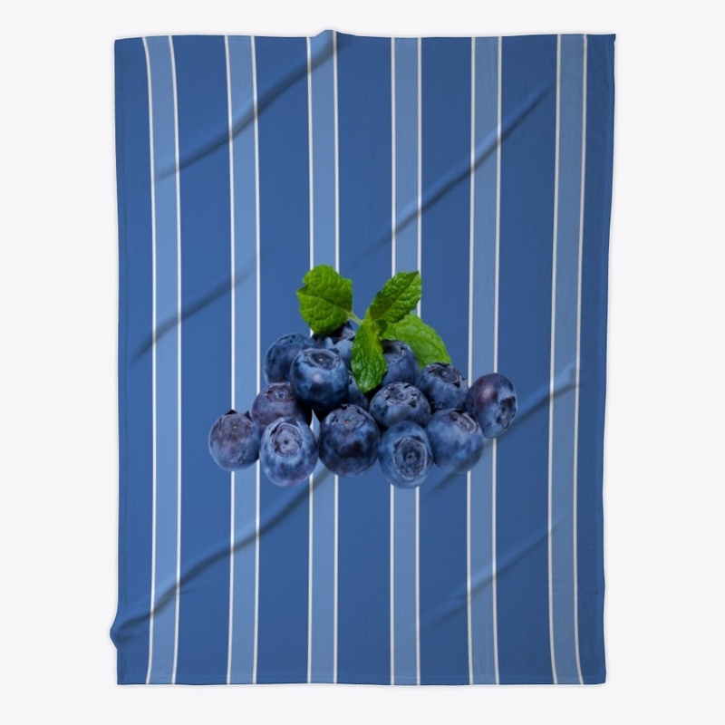 Blueberries on Fruit Striped Colors
