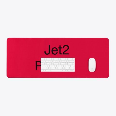 The Jet2 Ptfs Desk Mat Red T-Shirt Lifestyle