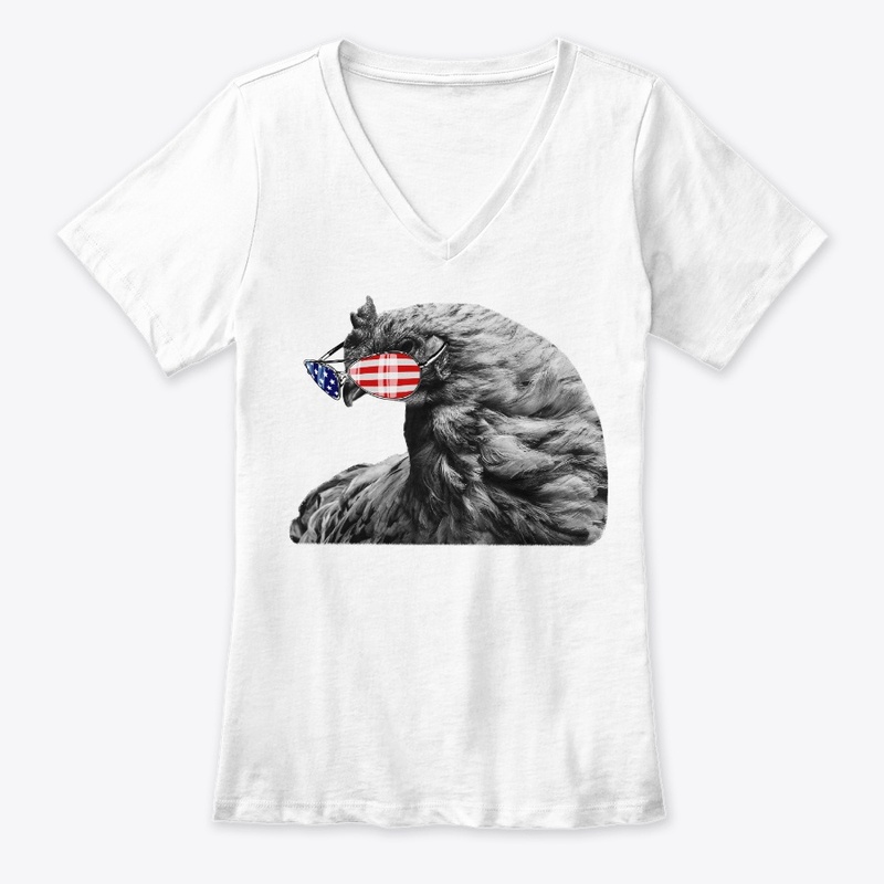 Vintage American Flag Patriot Chicken