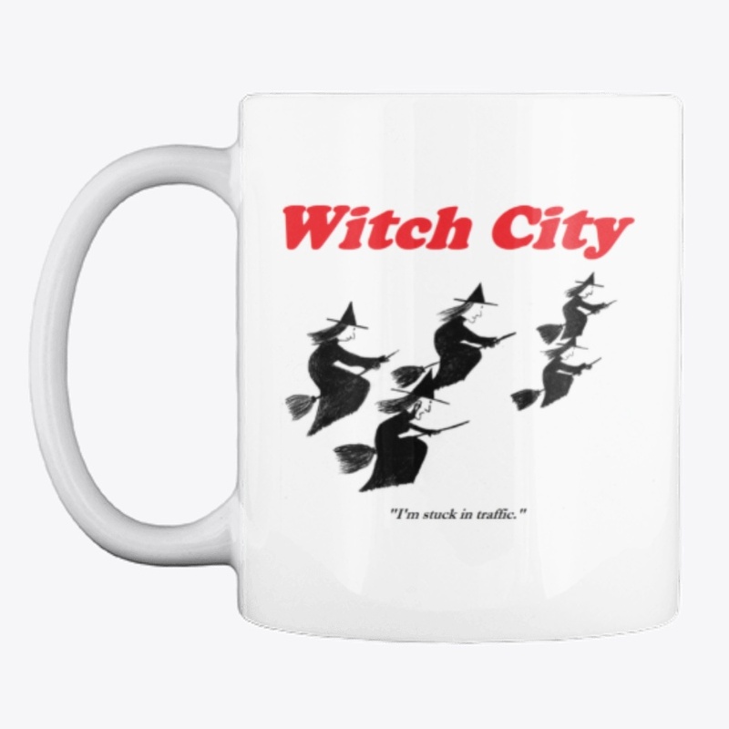 Our Signature Cartoon on a coffee mug.