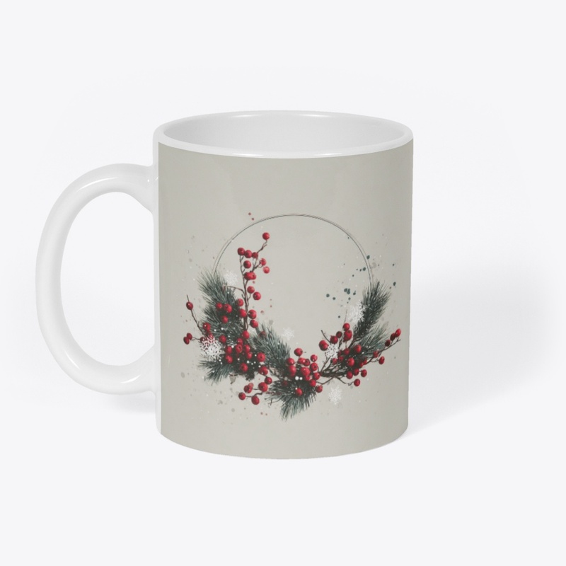 Pine Wreath Christmas Holiday Berries