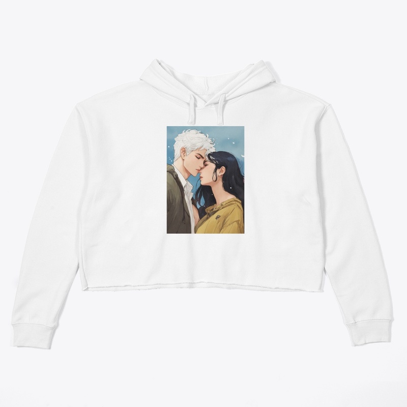 Printed crop hoodie 