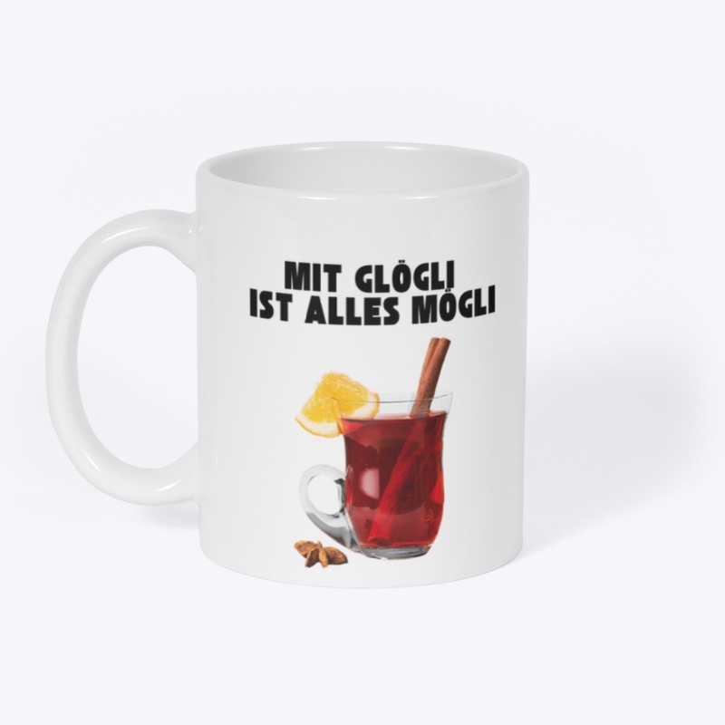 Tasse "mit Glögli ist alles mögli"