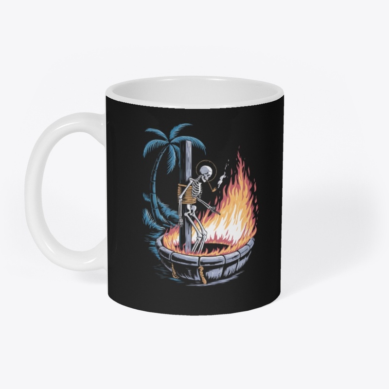 Skeleton Smoking a Pipe – Bold Tee Style