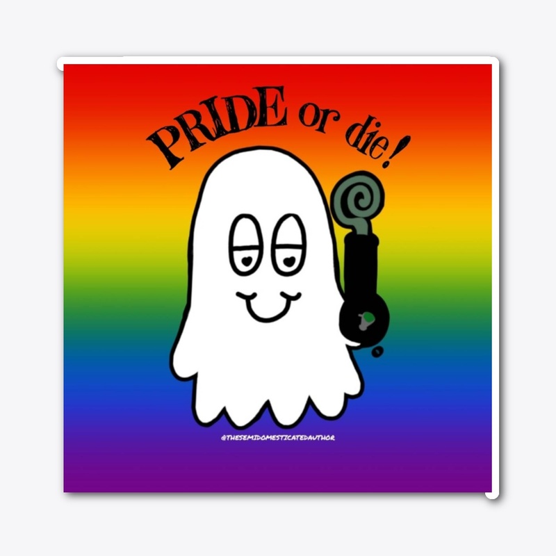 Bong Ghost PRIDE or die sticker