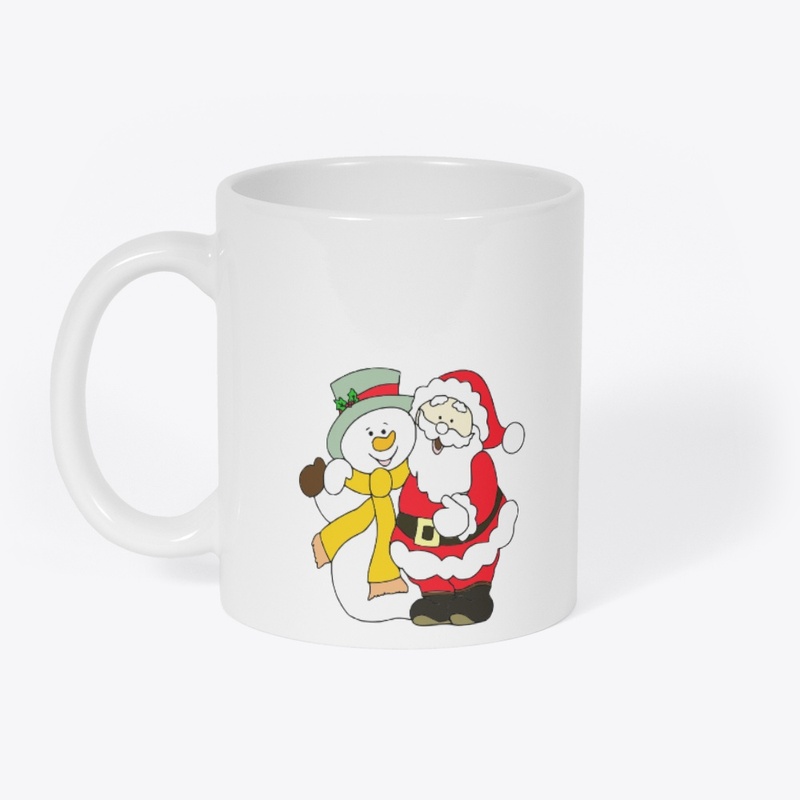 Santa Claus and Snowman Mug
