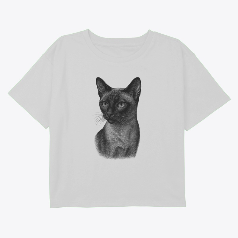 Chic Siamese Cat for Cat-Loving Girls
