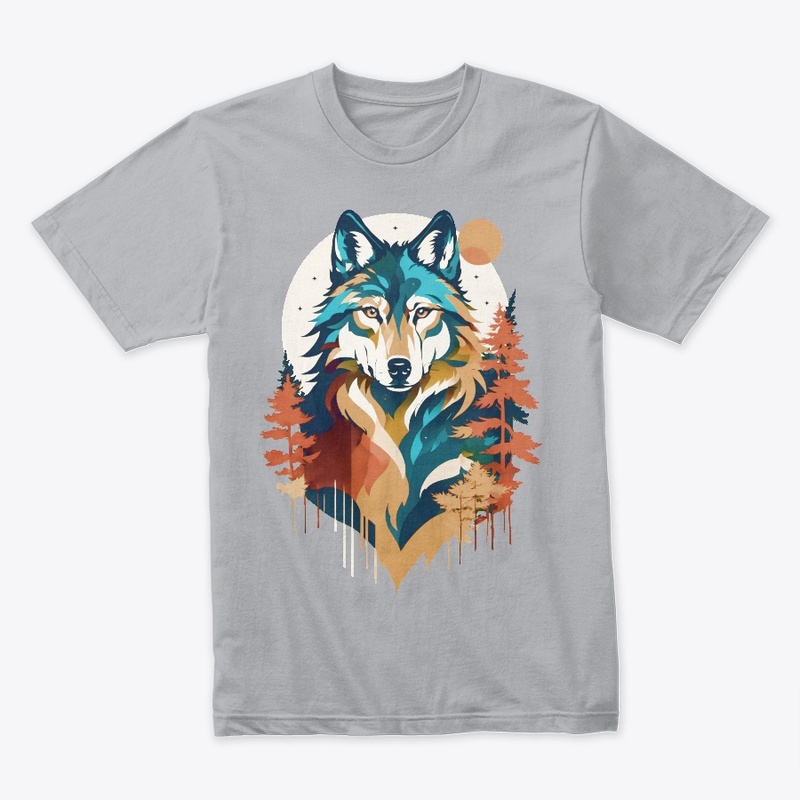 Wolf Shirt Wednesday - Pastel Fall Wolf