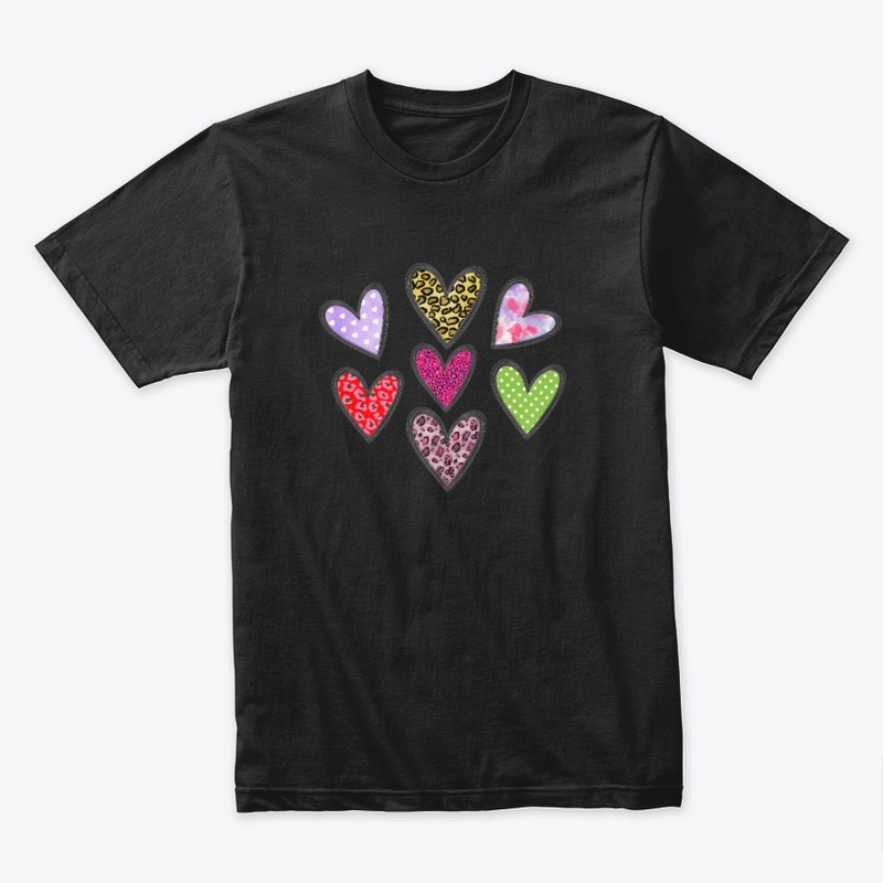 Heart shape t-shirt design