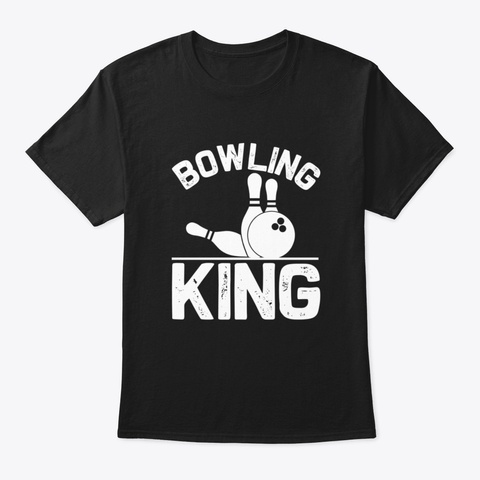 Bowling King Black T-Shirt Front