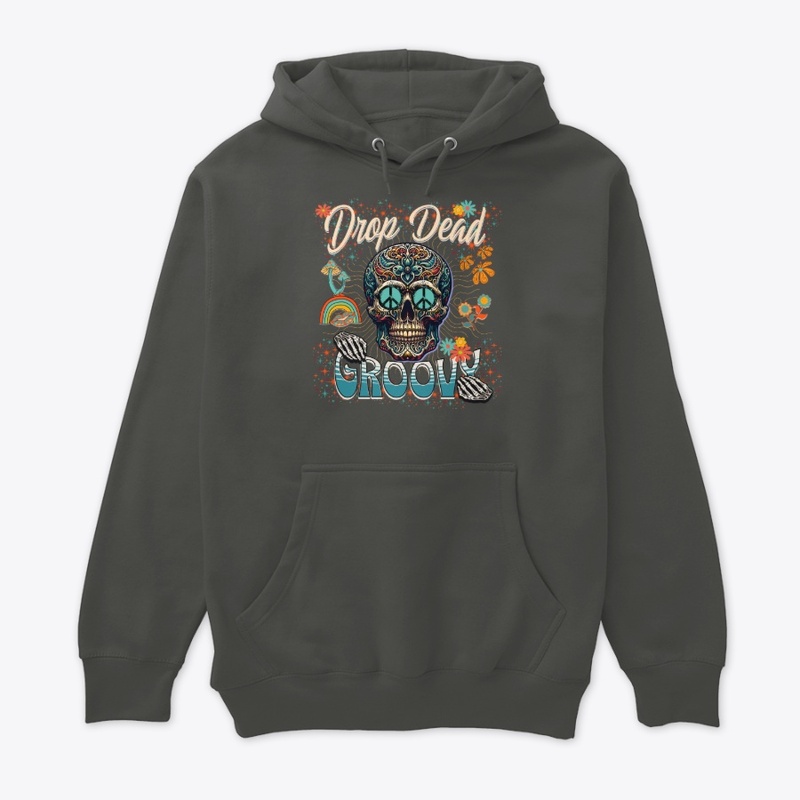 Drop Dead Groovy Psychedelic Skull