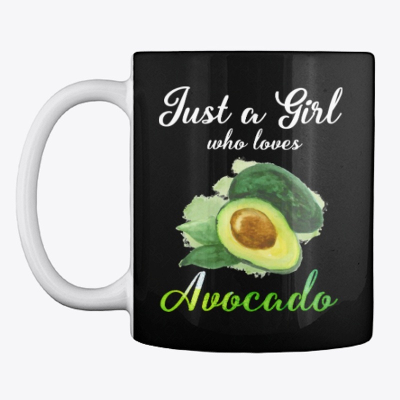 Girl Loves Avocado Watercolor Style