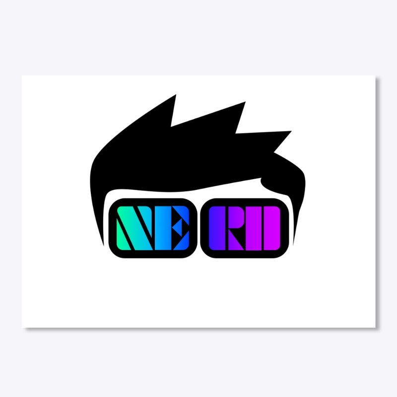 Nerd drawing crazy hair and glasses