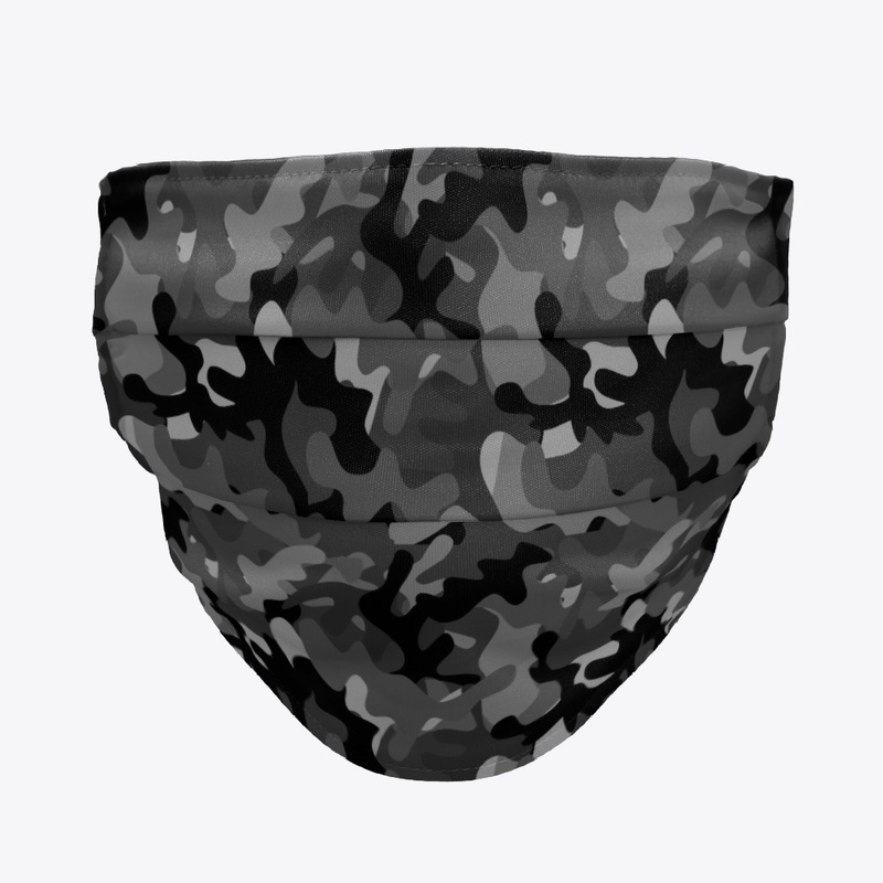 Grey Camo Face Mask