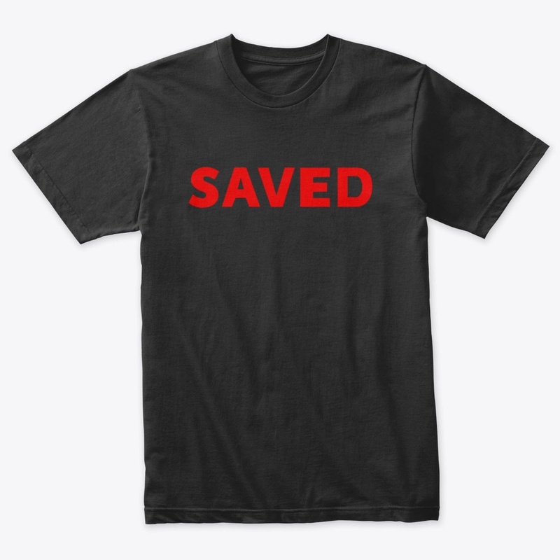 "SAVED" Red Text