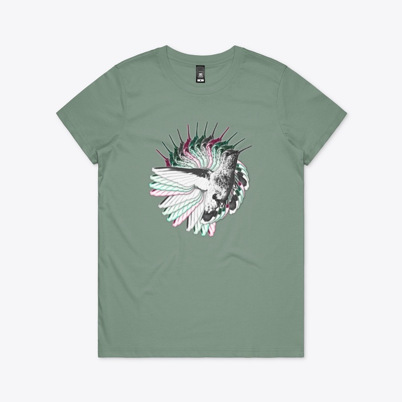 Women's Hummingbird Swirl Design