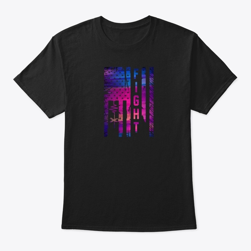 Unisex Breast Cancer Fight Black T Shirt