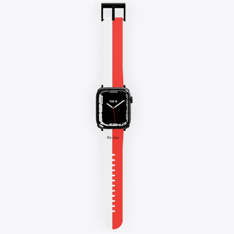 Split Red-Apple Watch Band