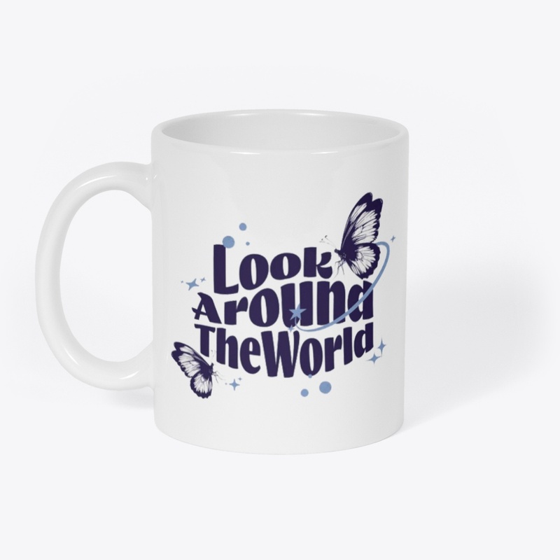 Look around the world T shirt title